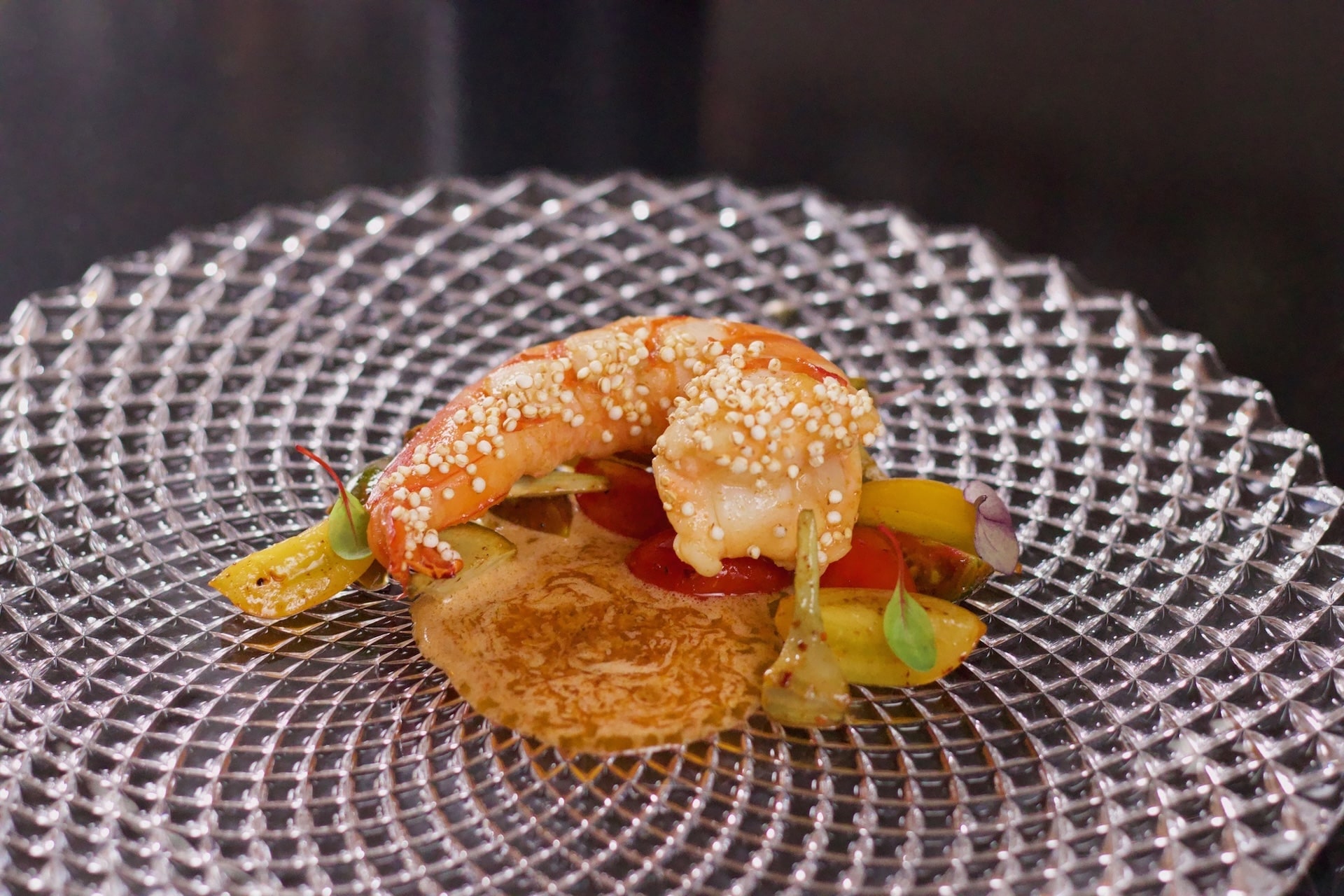 Hochzeitscatering München 46 Exklusives Shrimp-Gericht mit gerösteten Cherrytomaten von CSL Catering in München